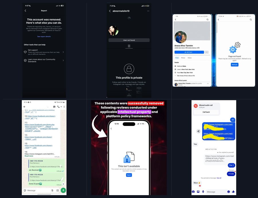 Harassment & Impersonation Reporting Support